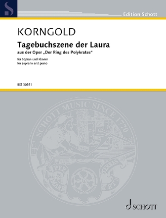 Korngold, Erich Wolfgang, Tagebuchszene der Laura fr Gesang und Klavier