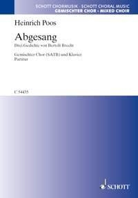 Abgesang fr gemischten Chor (SATB) und Klavier Partitur