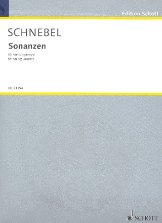 Sonanzen fr 2 Violinen, Viola, 2 Violoncelli Partitur und Stimmen