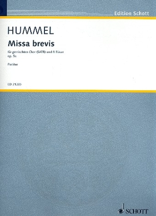 Missa brevis op. 5a fr gemischten Chor und 8 Blser Partitur