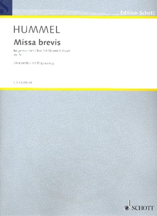 Missa brevis op. 5 a fr gemischten Chor (SATB) und 8 Blser Orgelauszug