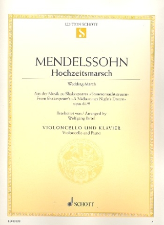 Hochzeitsmarsch op. 61/9 fr Violoncello und Klavier