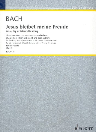 Jesus bleibet meine Freude BWV147 fr Streichquartett (Streichorchester) Partitur