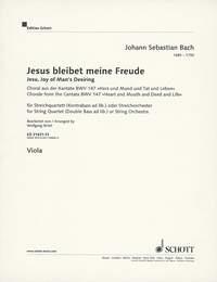 Jesus bleibet meine Freude BWV147 fr Streichquartett (Streichorchester) (Kontrabass ad lib) Viola