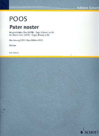 Pater noster fr gemischten Chor (SATB), Orgel (Klavier) ad libitum Partitur