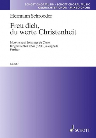 Freu dich du werte Christenheit fr gem Chor a cappella Partitur