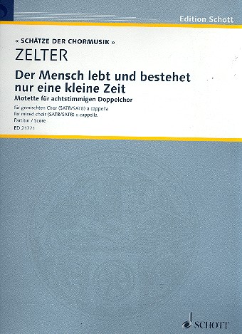 Der Mensch lebt und bestehet nur eine kleine Zeit fr 2 gem Chre a cappella Partitur