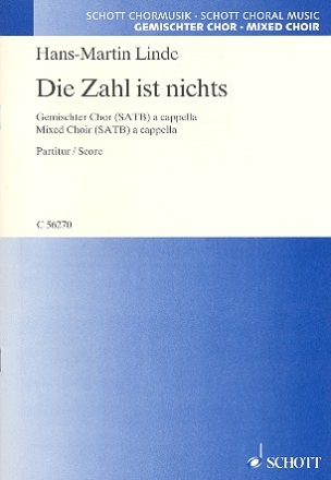 Die Zahl ist nichts fr gem Chor a cappella Partitur