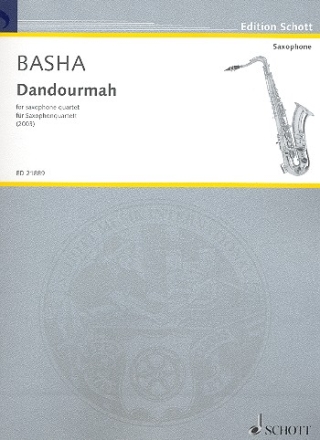 Dandourmah fr 4 Saxophone (SATBar) Partitur und Stimmen