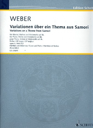 Variationen ber ein Thema aus Samori B-Dur op.6 WeVP3 fr Violine, Violoncello und Klavier Stimmen