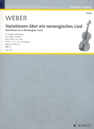 Variationen ber ein norwegisches Lied d-Moll op.22 WeVP4 fr Violine und Klavier