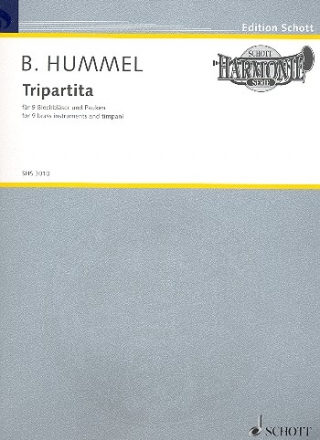 Tripartita op.103e fr 9 Blechblser und Pauken Partitur und Stimmen