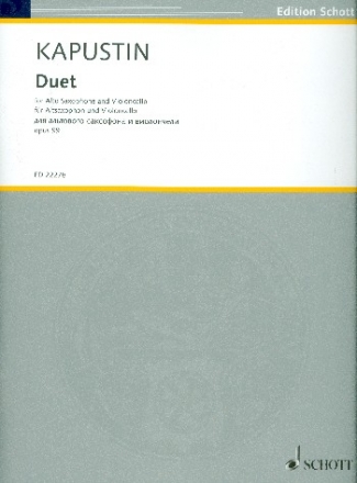 Duett op.99 fr Altsaxophon und Violoncello 2 Spielpartituren