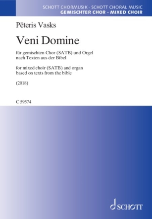 Veni Domine (2018) fr gem Chor und Orgel Chorpartitur