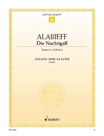 Alabieff, Alexander, Nachtigall fr mittlere Singstimme und Klavier Einzelausgabe