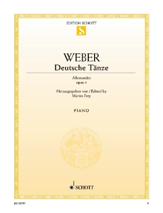 Weber, Carl Maria von, Deutsche Tnze op. 4 fr Klavier Einzelausgabe