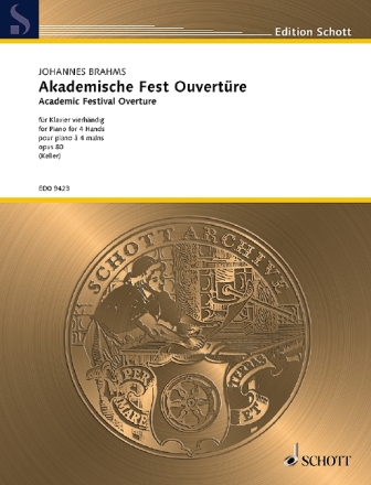 Brahms, Johannes, Akademische Fest Ouvertre op. 80 fr Klavier 4-hndig Einzelausgabe