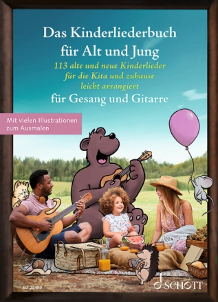 Das Kinderliederbuch fr Alt und Jung fr Gesang und Gitarre leicht arrangiert Liederbuch