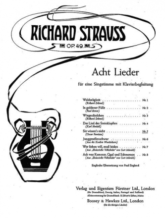 Sie wissen's nicht op. 49,5 fr Singstimme und Klavier