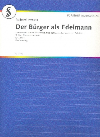 Der Brger als Edelmann op. 60,3 fr Soli, Chor und Orchester Klavierauszug