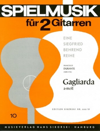 Gagliarda a-Moll fr 2 Gitarren 2 Spielpartituren