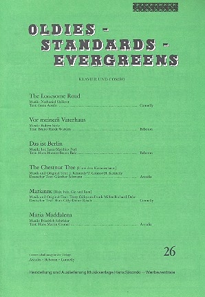 Oldies - Standards - Evergreens Band 26: fr Gesang, Klavier und Combo Ausgabe fr Gesang und Klavier