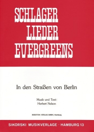 In den Straen von Berlin  Gesang, Klavier