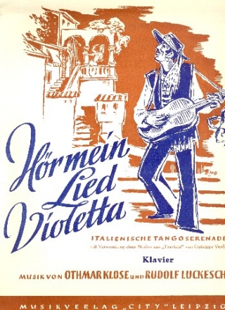 Hr mein Lied Violetta fr Gesang und klavier