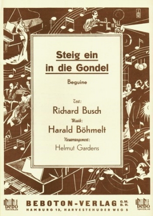 Steig' ein in die Gondel: fr Gesang und Klavier