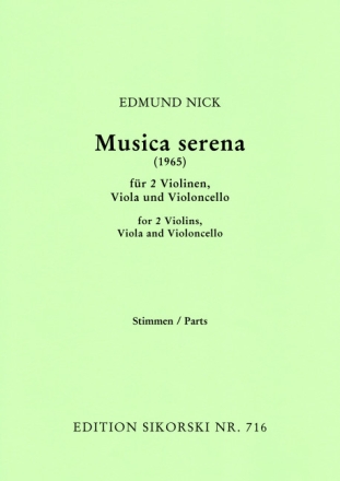 Musica serena (1965) fr Streichquartett Stimmen