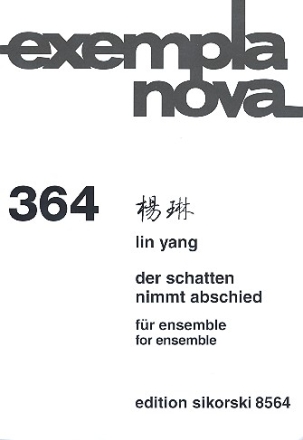 Der Schatten nimmt Abschied fr Flte, Violine, Violoncello, Percussion und Klavier Partitur