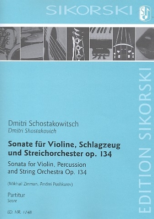 Sonate op.134 fr Violine, Schlagzeug und Streichorchester Partitur