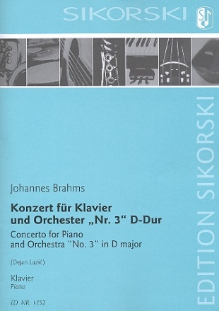 Konzert D-Dur op.77 fr Violine und Orchester fr Klavier und Orchester Klavier solo