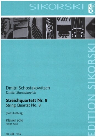 Streichquartett Nr.8 fr Klavier