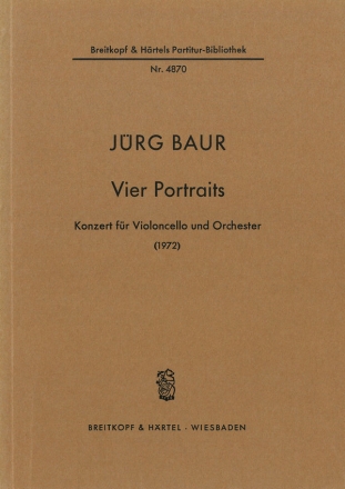 Vier Portraits fr Violoncello und Orchester Studienpartitur