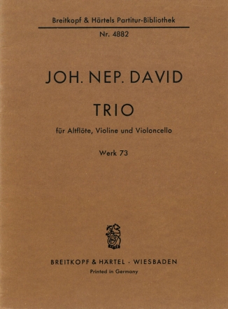 Trio Wk 73 fr Altblockflte, Violine und Violoncello Studienpartitur