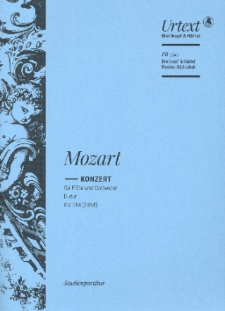 Konzert D-Dur KV314 (KV285d) fr Flte und Orchester Studienpartitur