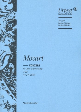 Konzert C-Dur KV314 (KV285d) fr Oboe und Orchester Studienpartitur