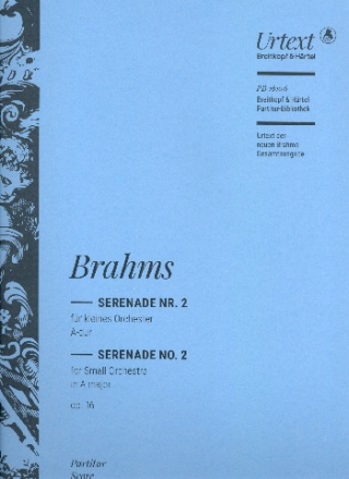 Serenade A-Dur Nr.2 op.16 fr Kammerorchester Partitur