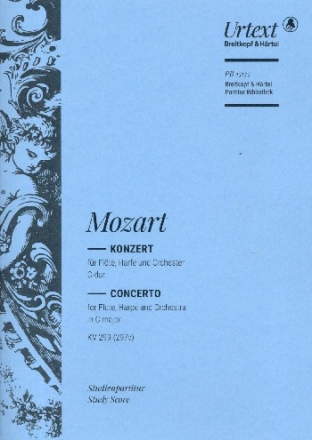 Konzert C-Dur KV299 (KV297c) fr Flte, Harfe und Orchester Studienpartitur