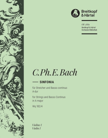 Bach, Carl Philipp Emanuel Symphonie Nr. 4 A-dur Wq 182/4 fr Orchester Violine