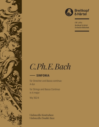 Bach, Carl Philipp Emanuel Symphonie Nr. 4 A-dur Wq 182/4 fr Orchester Violoncello / Kontrabass