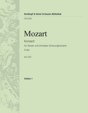 Konzert D-Dur Nr.26 KV537 - Krnungskonzert fr Klavier und Orchester Violine 1