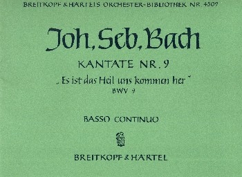 Es ist das Heil uns kommen her Kantate Nr.9 BWV9 Basso continuo