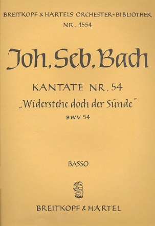 Widerstehe doch der Snde Kantate Nr.54 BWV54 Violoncello / Kontrabass