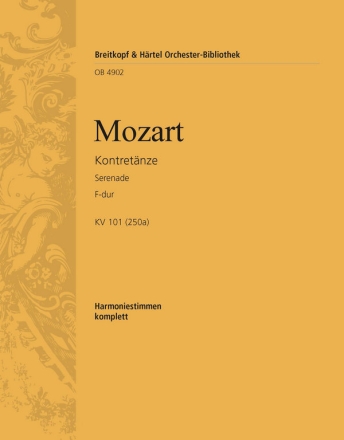 Kontretnze F-Dur KV101 'Serenade' fr Orchester Harmonie