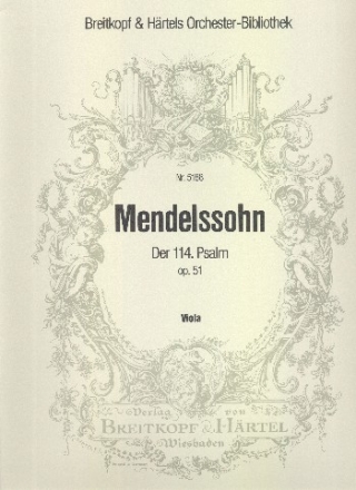 Da Israel aus gypten zog op.51 fr gem Chor und Orchester Viola