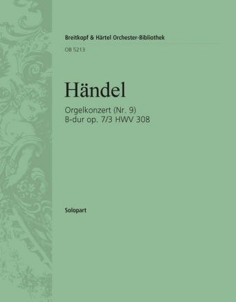 Konzert B-Dur op.7,3 HWV308 fr Orgel und Orchester Orgel