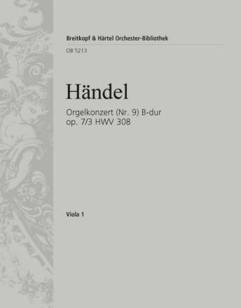 Konzert B-Dur op.7,3 HWV308 fr Orgel und Orchester Viola