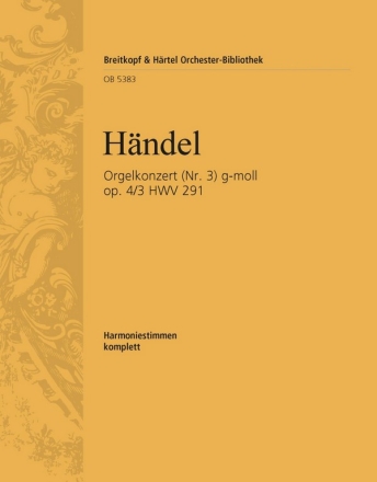 Konzert g-Moll op.4,3 HWV291 fr Orgel und Orchester Harmonie